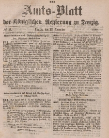 Amts-Blatt der Königlichen Regierung zu Danzig, 18. Dezember 1880, Nr. 51