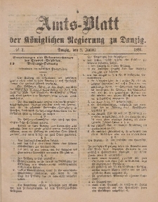 Amts-Blatt der Königlichen Regierung zu Danzig, 9. Januar 1886, Nr. 2