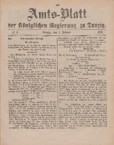 Amts-Blatt der Königlichen Regierung zu Danzig, 6. Februar 1886, Nr. 6