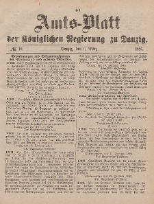 Amts-Blatt der Königlichen Regierung zu Danzig, 6. März 1886, Nr. 10