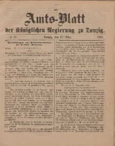 Amts-Blatt der Königlichen Regierung zu Danzig, 27. März 1886, Nr. 13