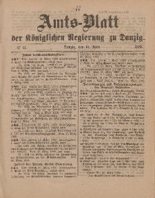 Amts-Blatt der Königlichen Regierung zu Danzig, 10. April 1886, Nr. 15