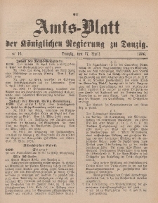 Amts-Blatt der Königlichen Regierung zu Danzig, 17. April 1886, Nr. 16