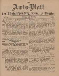 Amts-Blatt der Königlichen Regierung zu Danzig, 22. Mai 1886, Nr. 21
