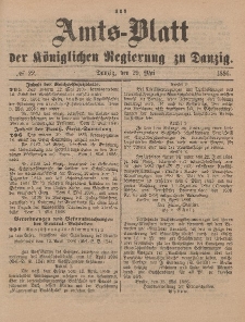 Amts-Blatt der Königlichen Regierung zu Danzig, 29. Mai 1886, Nr. 22