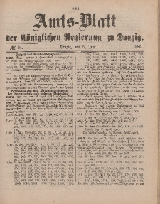 Amts-Blatt der Königlichen Regierung zu Danzig, 12. Juni 1886, Nr. 24