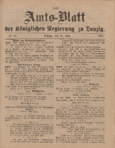 Amts-Blatt der Königlichen Regierung zu Danzig, 26. Juni 1886, Nr. 26