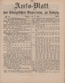 Amts-Blatt der Königlichen Regierung zu Danzig, 17. Juli 1886, Nr. 29