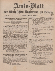 Amts-Blatt der Königlichen Regierung zu Danzig, 28. August 1886, Nr. 35