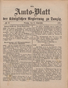 Amts-Blatt der Königlichen Regierung zu Danzig, 11. September 1886, Nr. 37