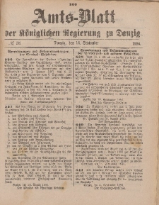 Amts-Blatt der Königlichen Regierung zu Danzig, 18. September 1886, Nr. 38