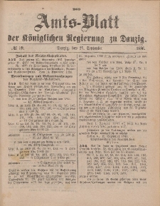 Amts-Blatt der Königlichen Regierung zu Danzig, 25. September 1886, Nr. 39