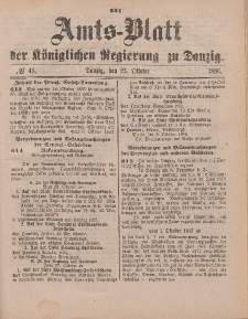 Amts-Blatt der Königlichen Regierung zu Danzig, 23. Oktober 1886, Nr. 43