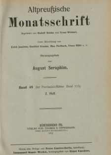 Altpreußische Monatsschrift, 1912, Bd. 49, H. 2