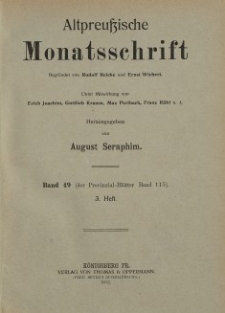 Altpreußische Monatsschrift, 1912, Bd. 49, H. 3