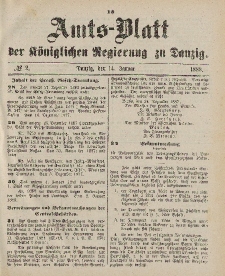 Amts-Blatt der Königlichen Regierung zu Danzig, 14. Januar 1888, Nr. 2