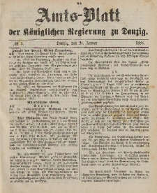 Amts-Blatt der Königlichen Regierung zu Danzig, 21. Januar 1888, Nr. 3