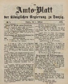 Amts-Blatt der Königlichen Regierung zu Danzig, 4. Februar 1888, Nr. 5