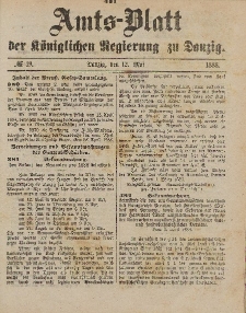 Amts-Blatt der Königlichen Regierung zu Danzig, 12. Mai 1888, Nr. 19