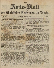 Amts-Blatt der Königlichen Regierung zu Danzig, 16. Juni 1888, Nr. 24