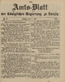 Amts-Blatt der Königlichen Regierung zu Danzig, 7. Juli 1888, Nr. 27