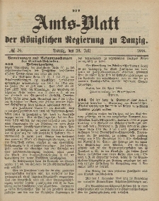 Amts-Blatt der Königlichen Regierung zu Danzig, 28. Juli 1888, Nr. 30
