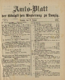 Amts-Blatt der Königlichen Regierung zu Danzig, 19. Januar 1889, Nr. 3