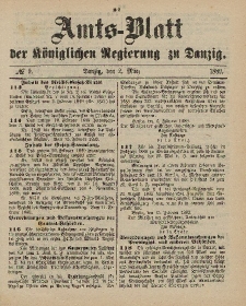 Amts-Blatt der Königlichen Regierung zu Danzig, 9. März 1889, Nr. 9