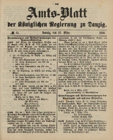 Amts-Blatt der Königlichen Regierung zu Danzig, 23. März 1889, Nr. 12