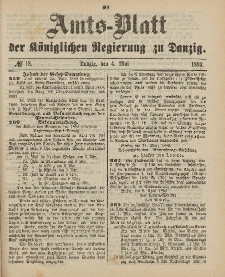 Amts-Blatt der Königlichen Regierung zu Danzig, 4. Mai 1889, Nr. 18