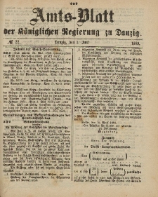 Amts-Blatt der Königlichen Regierung zu Danzig, 1. Juni 1889, Nr. 22