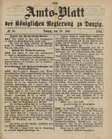 Amts-Blatt der Königlichen Regierung zu Danzig, 29. Juni 1889, Nr. 26