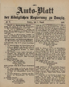 Amts-Blatt der Königlichen Regierung zu Danzig, 3. August 1889, Nr. 31