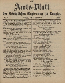 Amts-Blatt der Königlichen Regierung zu Danzig, 7. September 1889, Nr. 36