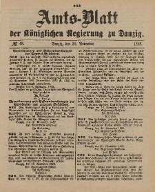 Amts-Blatt der Königlichen Regierung zu Danzig, 30. November 1889, Nr. 48