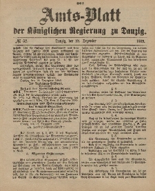 Amts-Blatt der Königlichen Regierung zu Danzig, 28. Dezember 1889, Nr. 52