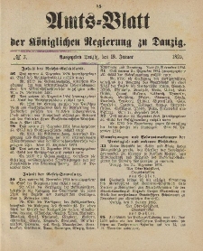 Amts-Blatt der Königlichen Regierung zu Danzig, 19. Januar 1895, Nr. 3
