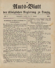 Amts-Blatt der Königlichen Regierung zu Danzig, 26. Januar 1895, Nr. 4