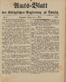 Amts-Blatt der Königlichen Regierung zu Danzig, 2. März 1895, Nr. 9