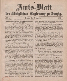 Amts-Blatt der Königlichen Regierung zu Danzig, 1. Januar 1881, Nr. 1