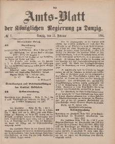 Amts-Blatt der Königlichen Regierung zu Danzig, 12. Februar 1881, Nr. 7