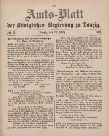 Amts-Blatt der Königlichen Regierung zu Danzig, 12. März 1881, Nr. 11
