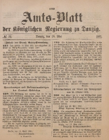 Amts-Blatt der Königlichen Regierung zu Danzig, 28. Mai 1881, Nr. 22