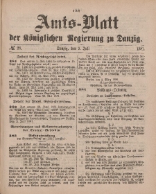 Amts-Blatt der Königlichen Regierung zu Danzig, 9. Juli 1881, Nr. 28