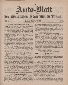 Amts-Blatt der Königlichen Regierung zu Danzig, 6. August 1881, Nr. 32