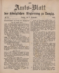 Amts-Blatt der Königlichen Regierung zu Danzig, 3. September 1881, Nr. 36