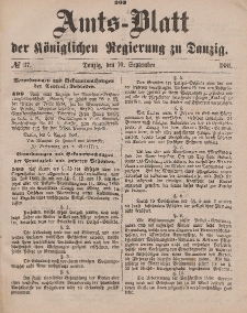 Amts-Blatt der Königlichen Regierung zu Danzig, 10. September 1881, Nr. 37