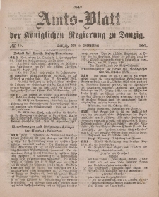 Amts-Blatt der Königlichen Regierung zu Danzig, 5. November 1881, Nr. 45