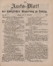 Amts-Blatt der Königlichen Regierung zu Danzig, 26. November 1881, Nr. 48