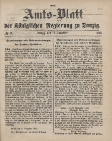 Amts-Blatt der Königlichen Regierung zu Danzig, 10. Dezember 1881, Nr. 50